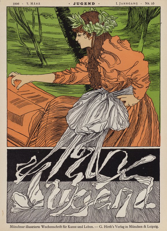 Ilustracja na okładce magazynu Jugend, 1896 autorstwa Joseph Rudolf Witzel