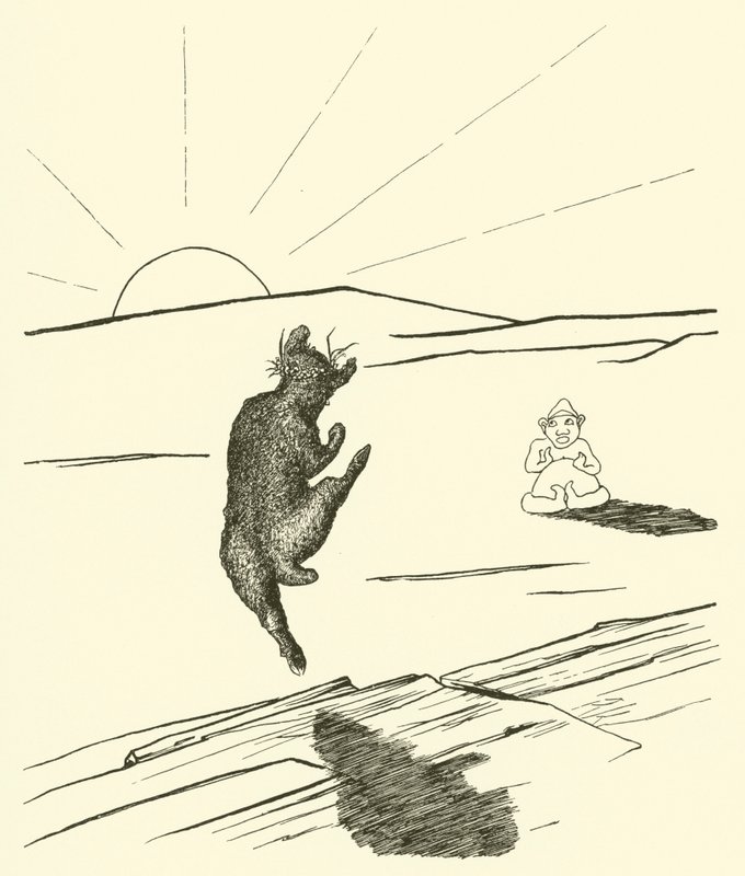 Staruszek Kangur (rycina) autorstwa Joseph Rudyard (after) Kipling