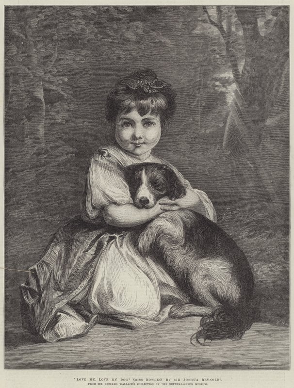 Kochaj mnie, kochaj mojego psa, panno Bowles autorstwa Joshua Reynolds