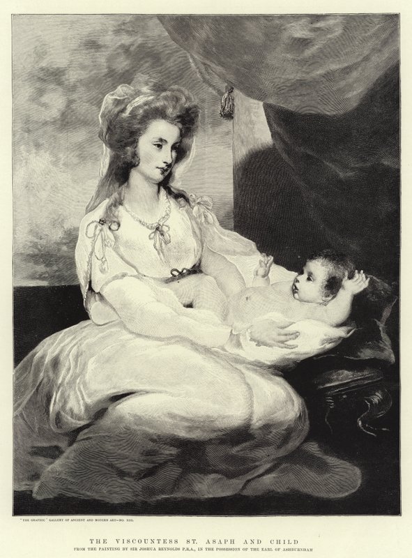 Wicehrabina św Asaf z Dzieciątkiem autorstwa Joshua Reynolds