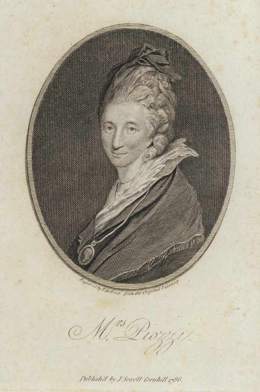 Hester Lynch Piozzi, urodzona w Walii pamiętnikarka i autorka autorstwa Joshua (after) Reynolds