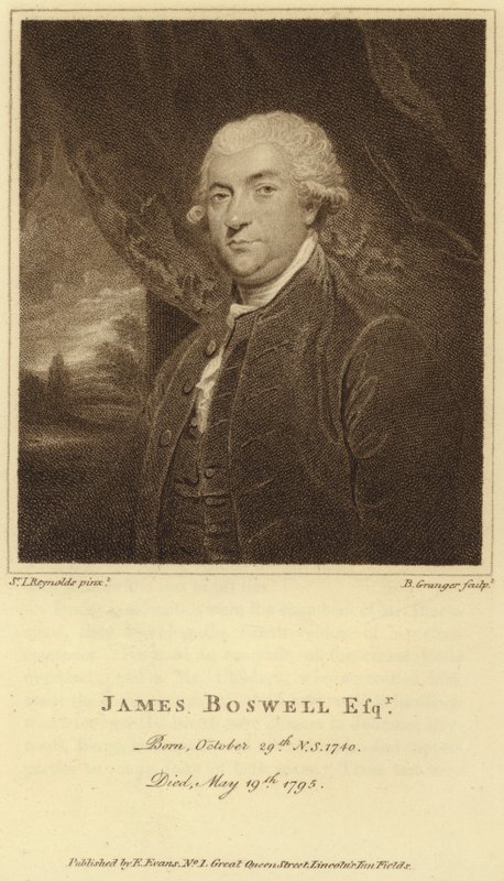 James Boswell (Grawerowanie) autorstwa Joshua (after) Reynolds