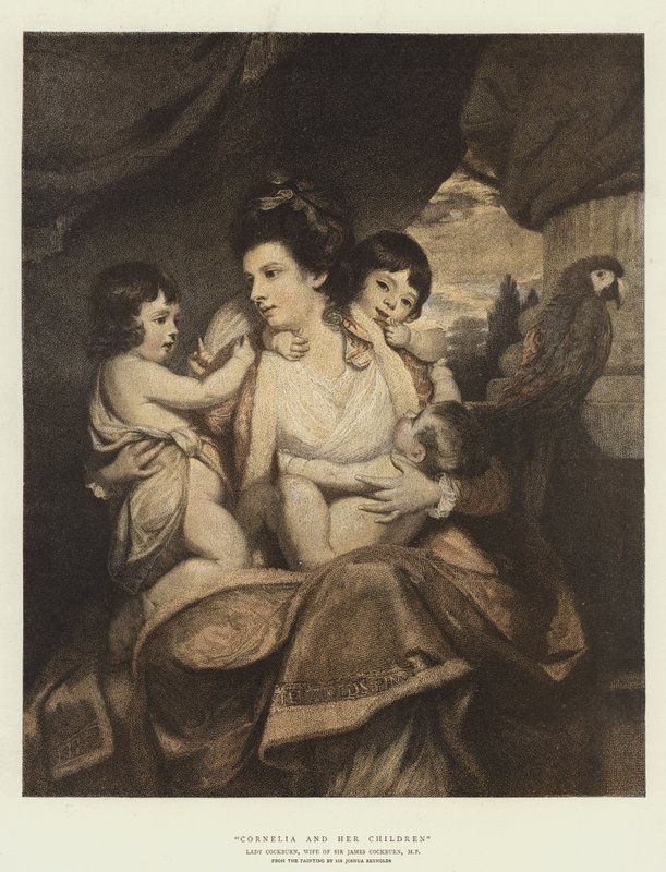 Kornelia i jej dzieci (chromolitho) autorstwa Joshua Reynolds