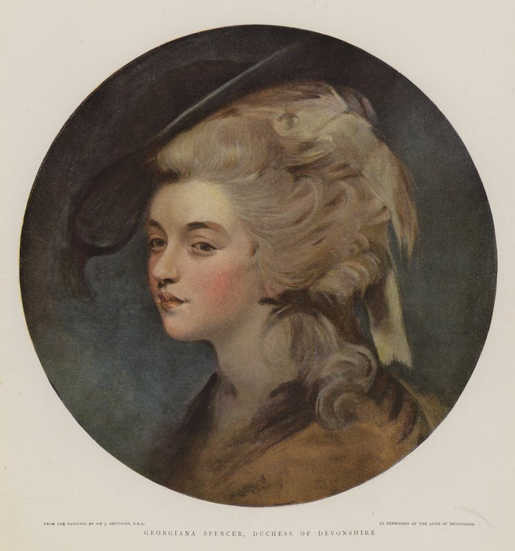 Georgiana Spencer, księżna Devonshire (chromolitho) autorstwa Joshua Reynolds