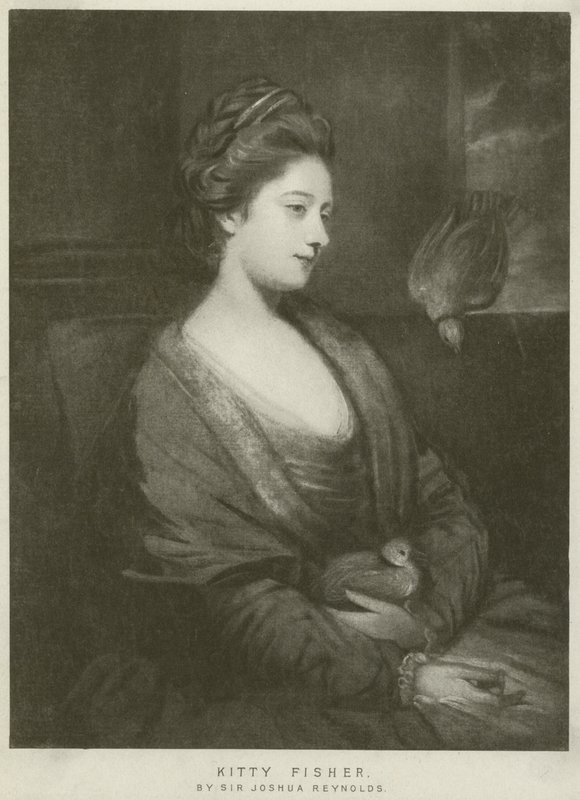Portret Kitty Fisher (grawiura) autorstwa Joshua Reynolds