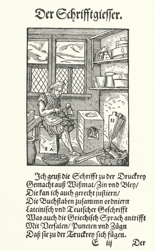 Założyciel pisma (grafika) autorstwa Jost (after) Amman