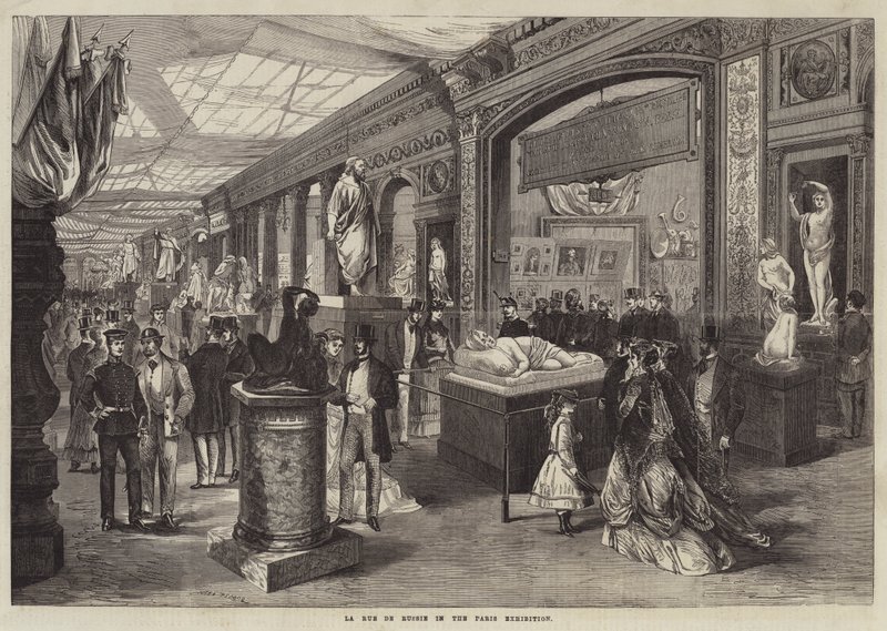 La Rue de Russie na wystawie w Paryżu autorstwa Jules Pelcoq
