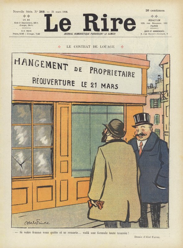 Ilustracja do Le Rire autorstwa Jules Abel Faivre