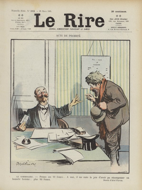 Ilustracja do Le Rire autorstwa Jules Abel Faivre
