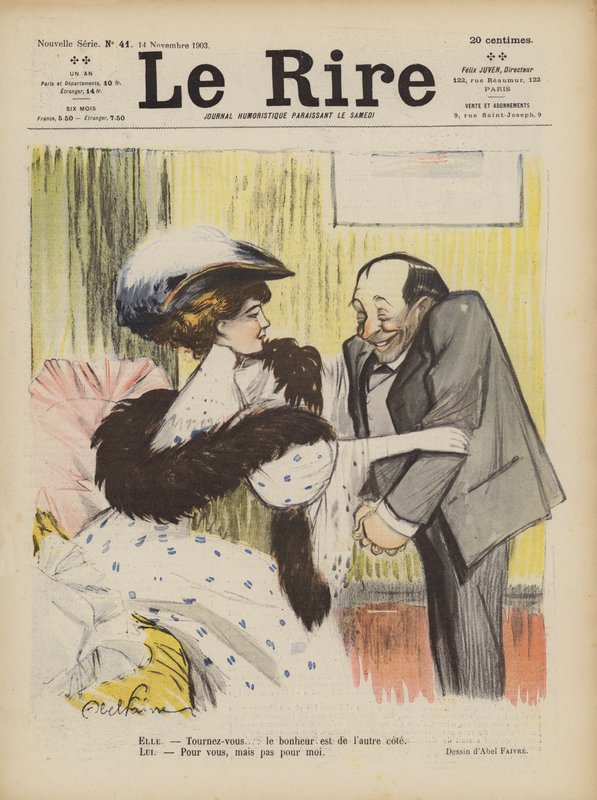 Ilustracja do Le Rire autorstwa Jules Abel Faivre