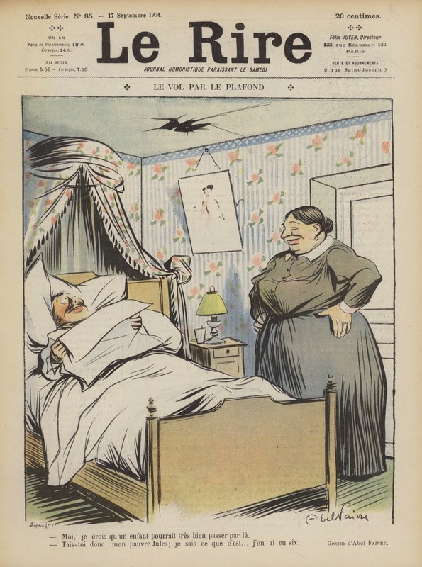 Ilustracja do Le Rire autorstwa Jules Abel Faivre