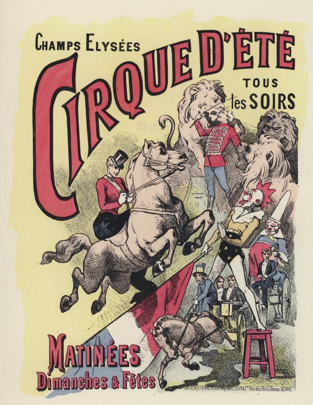 Plakat cyrkowy (kolor lito) autorstwa Jules Arsene (after) Garnier
