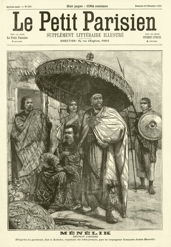 Menelik, cesarz Abisynii autorstwa Jules Borelli