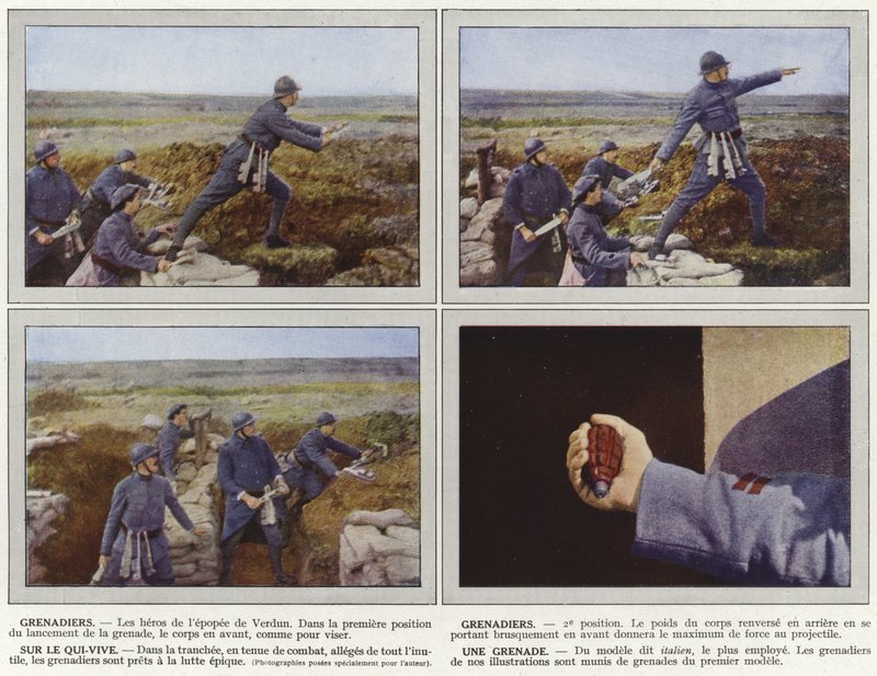 Grenadierzy, Grenadierzy, Sur Le Qui-Vive, Granat autorstwa Jules Gervais Courtellemont