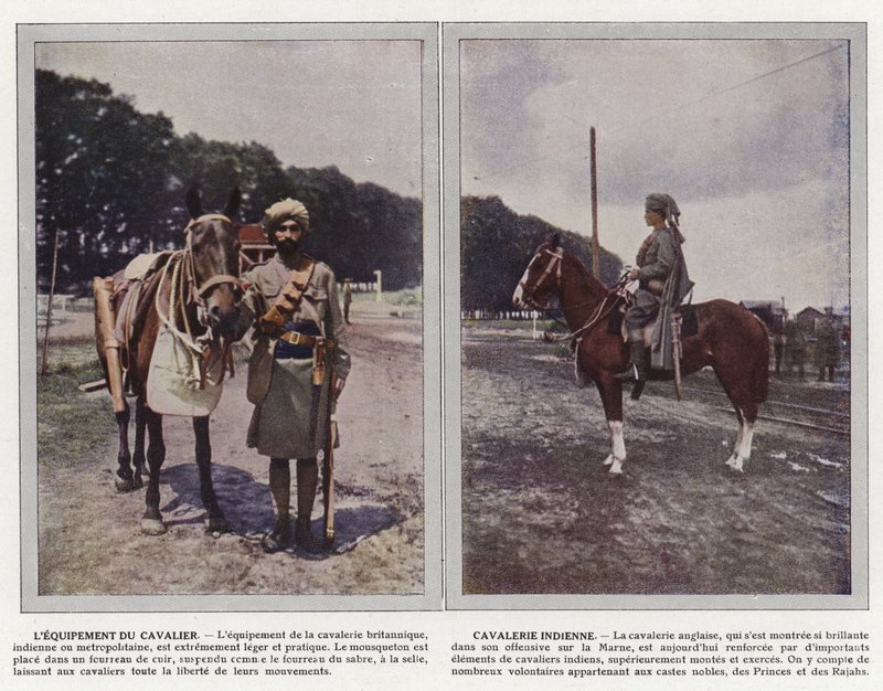 Sprzęt kawaleryjski, kawaleria indyjska autorstwa Jules Gervais Courtellemont