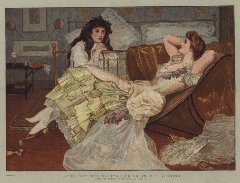 Po tańcu, piąta rano (chromolitho) autorstwa Julia Bracewell Folkard