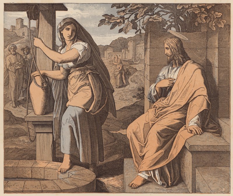 Chrystus i kobieta z Samarii, Święty Jan, IV autorstwa Julius (after) Schnorr von Carolsfeld