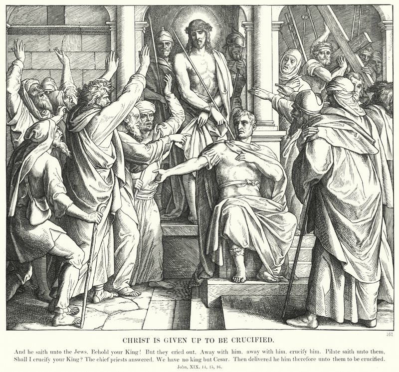 Chrystus wydany na ukrzyżowanie (rycina) autorstwa Julius (after) Schnorr von Carolsfeld