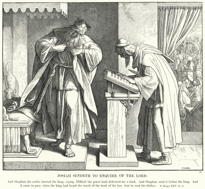 Josiah Sendeth, aby zapytać Pana (rycina) autorstwa Julius (after) Schnorr von Carolsfeld