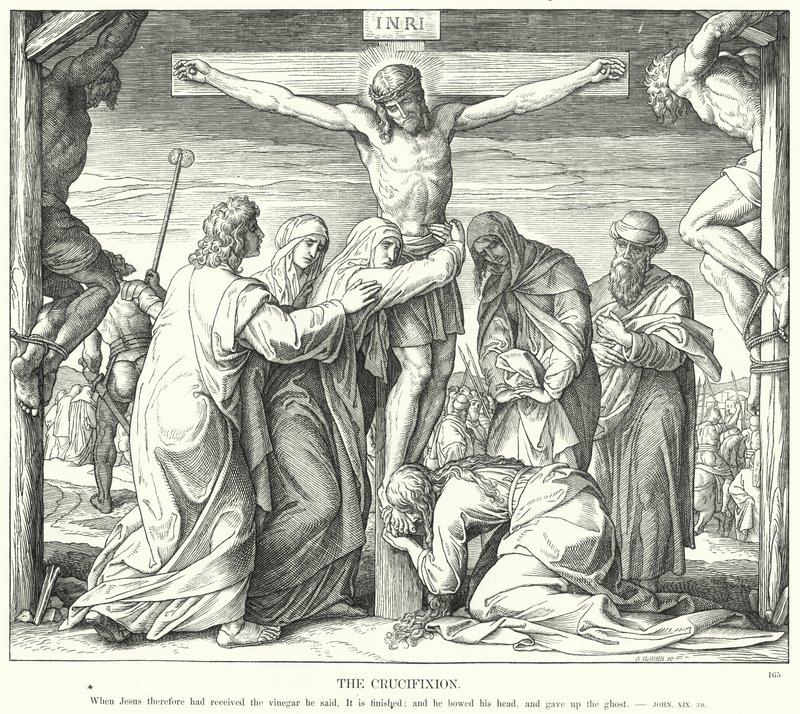 Ukrzyżowanie (rycina) autorstwa Julius (after) Schnorr von Carolsfeld