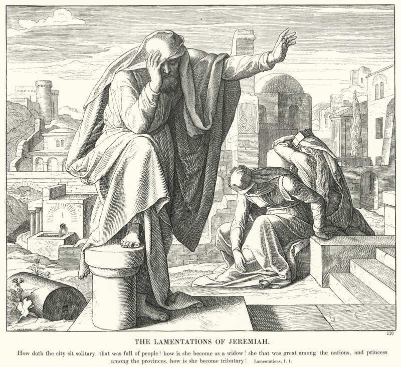 Lamentacje Jeremiasza (rycina) autorstwa Julius (after) Schnorr von Carolsfeld