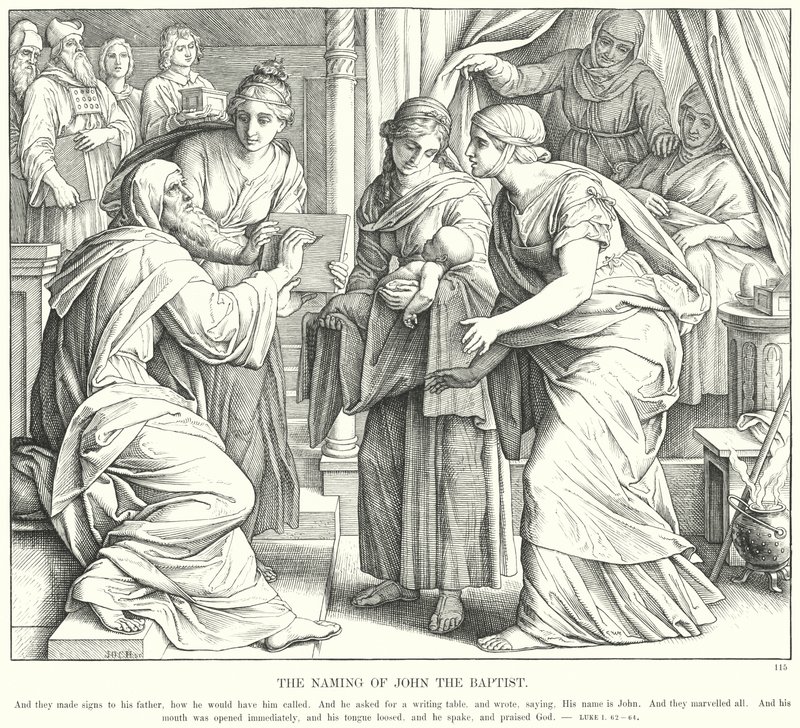Imię Jana Chrzciciela (rycina) autorstwa Julius (after) Schnorr von Carolsfeld