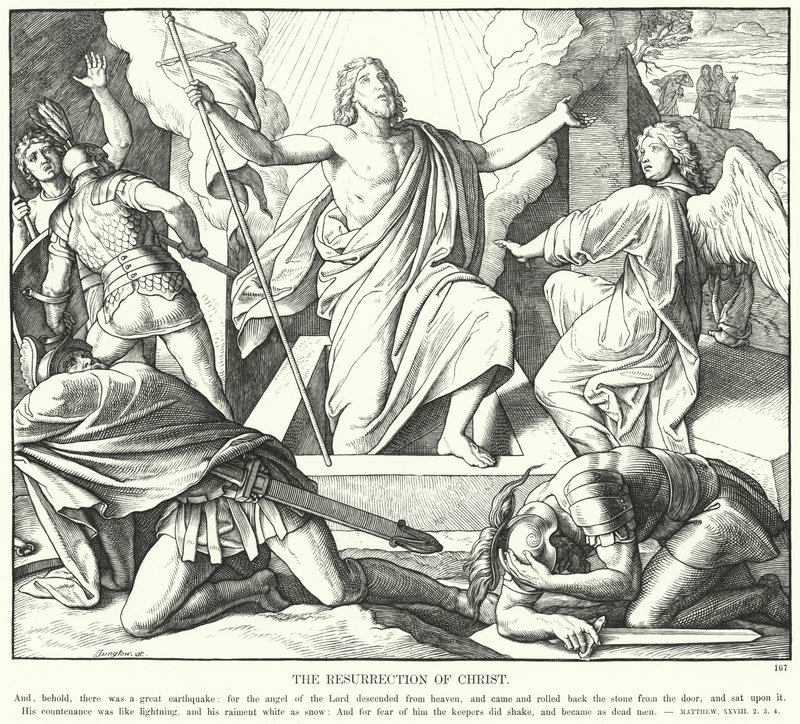 Zmartwychwstanie Chrystusa (rycina) autorstwa Julius (after) Schnorr von Carolsfeld
