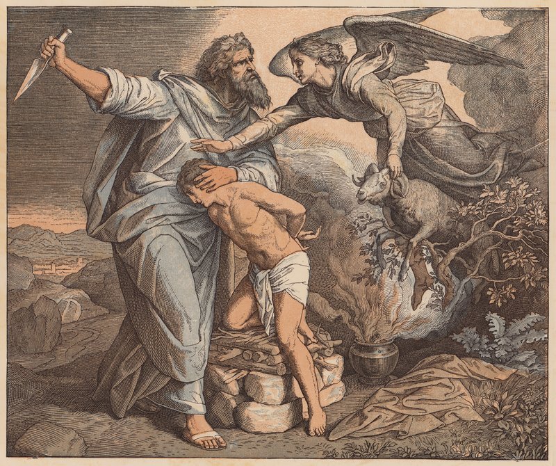 Ofiara Izaaka, Księga Rodzaju, XXII autorstwa Julius (after) Schnorr von Carolsfeld