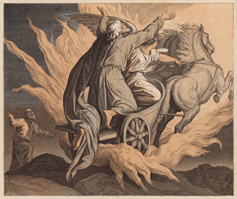 Tłumaczenie Eliasza, 2 Księga Królewska, II autorstwa Julius (after) Schnorr von Carolsfeld