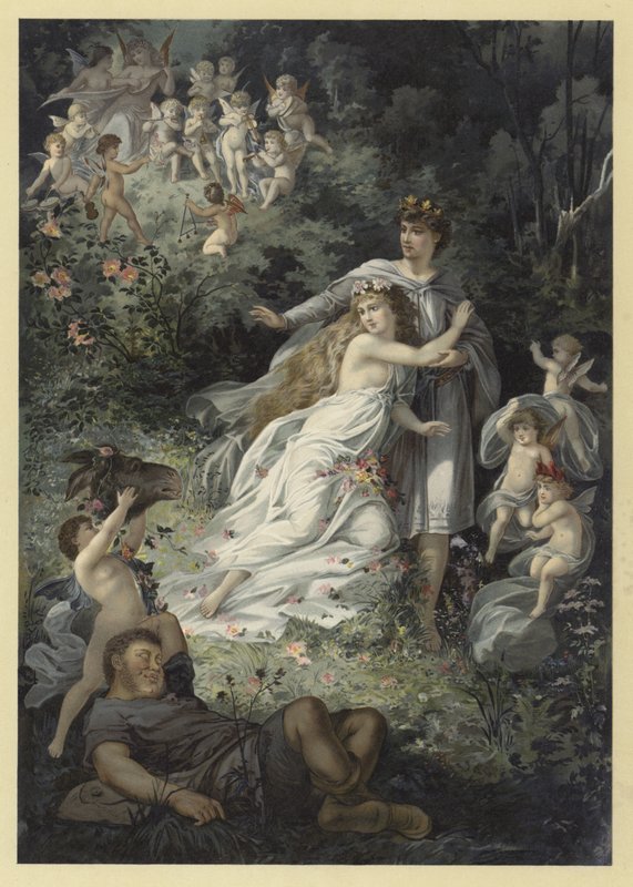 Ilustracja do Snu nocy letniej (chromolitho) autorstwa Julius Hoeppner