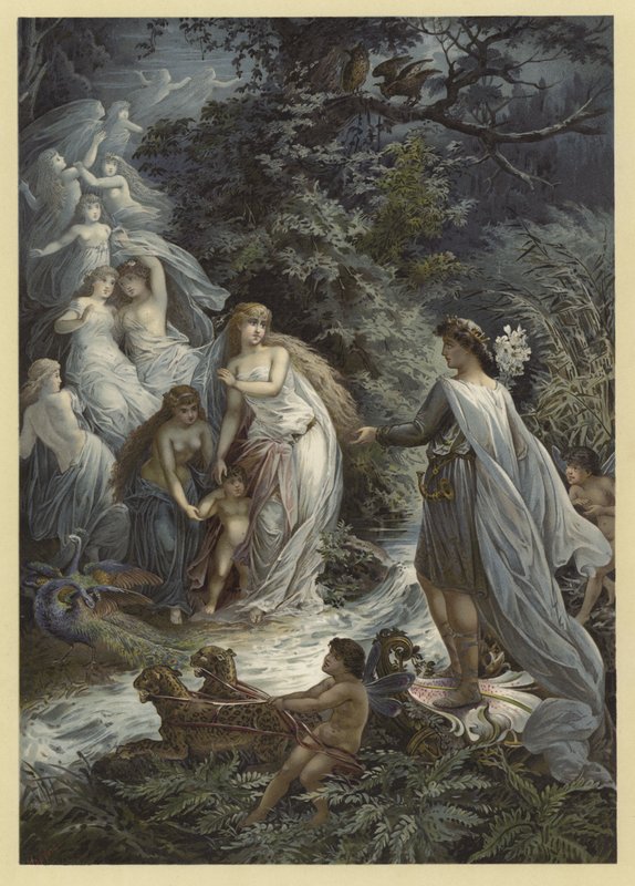 Ilustracja do Snu nocy letniej (chromolitho) autorstwa Julius Hoeppner