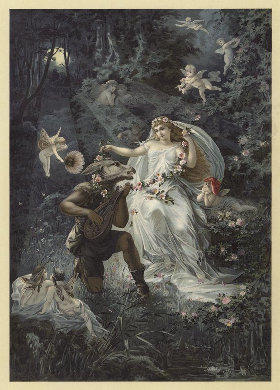 Ilustracja do Snu nocy letniej (chromolitho) autorstwa Julius Hoeppner