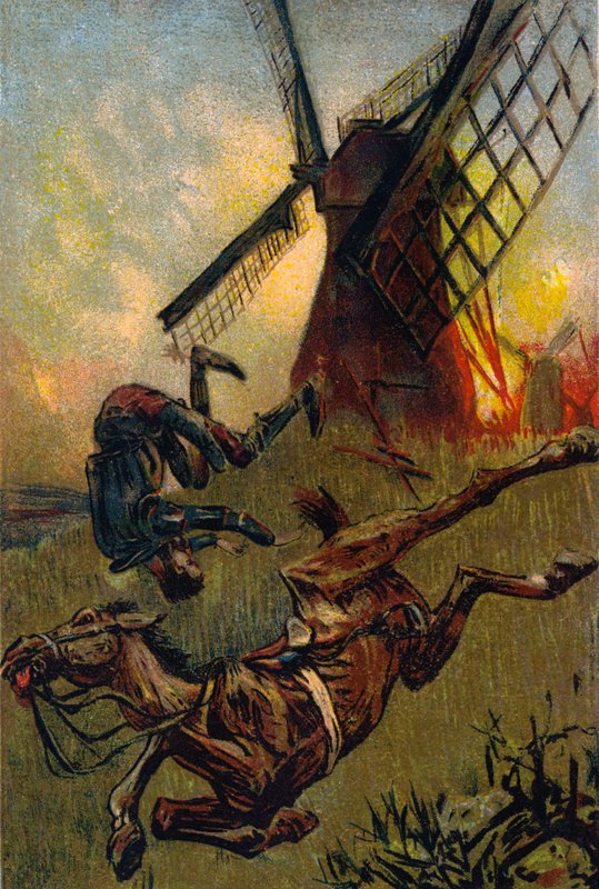 Ilustracja do Don Kichota autorstwa Julius Schlattmann
