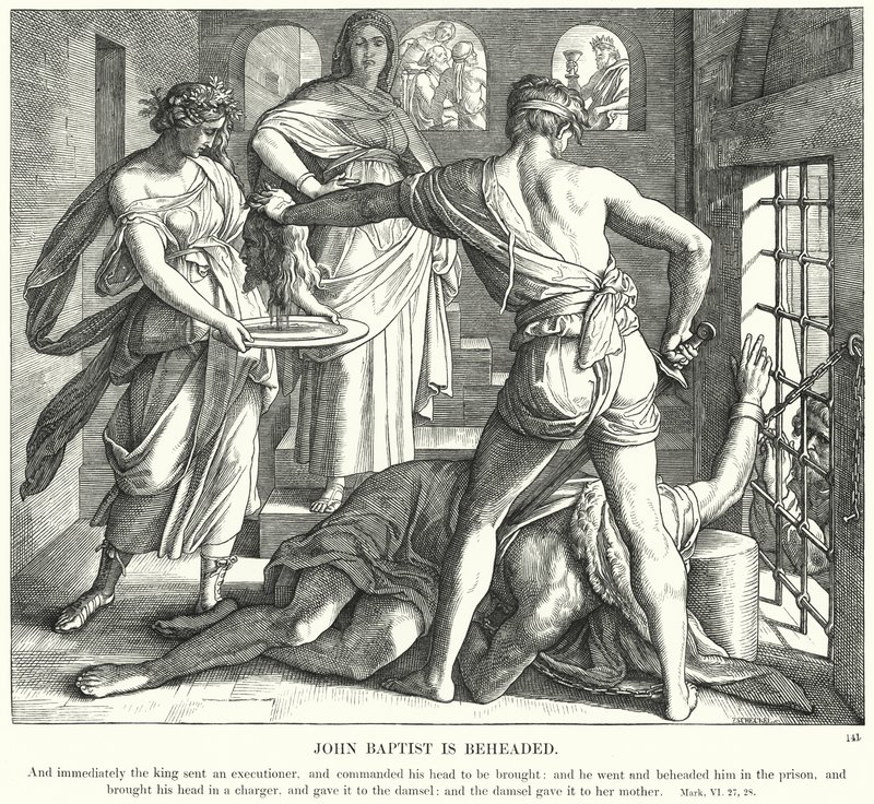 Jan Chrzciciel zostaje ścięty autorstwa Julius Schnorr von Carolsfeld