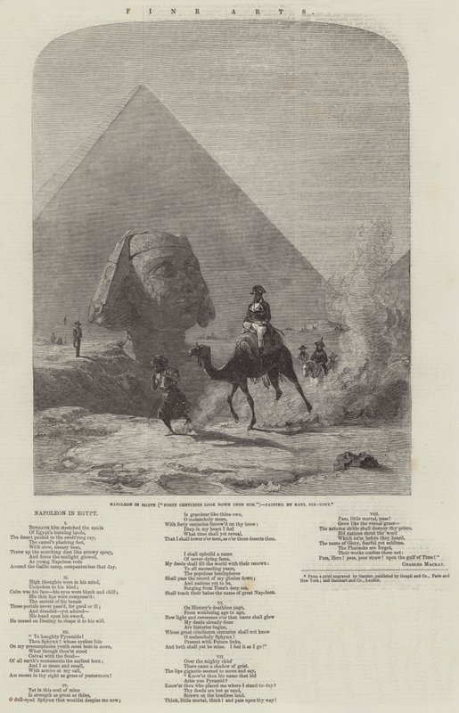 Napoleon w Egipcie (czterdzieści wieków patrzą na niego z góry) autorstwa Karl Girardet