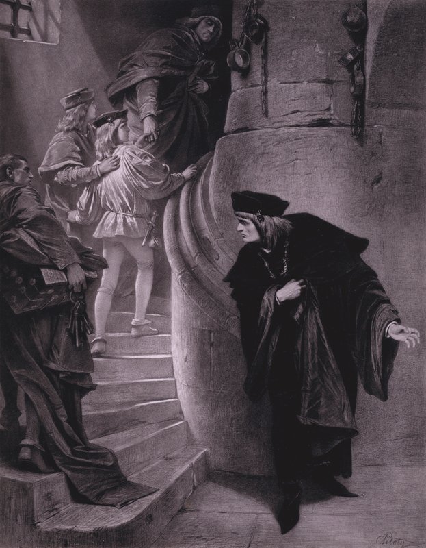 Scena z Króla Ryszarda III Szekspira (Akt III, Scena 5) (lito) autorstwa Karl Theodor von Piloty