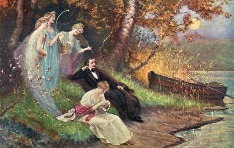 Schumann i jego muzy autorstwa Karl or Carl the Younger Schweninger