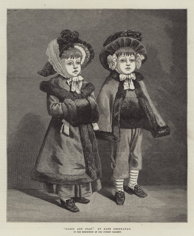 Darby i Joan na wystawie w Galerii Dudley autorstwa Kate Greenaway