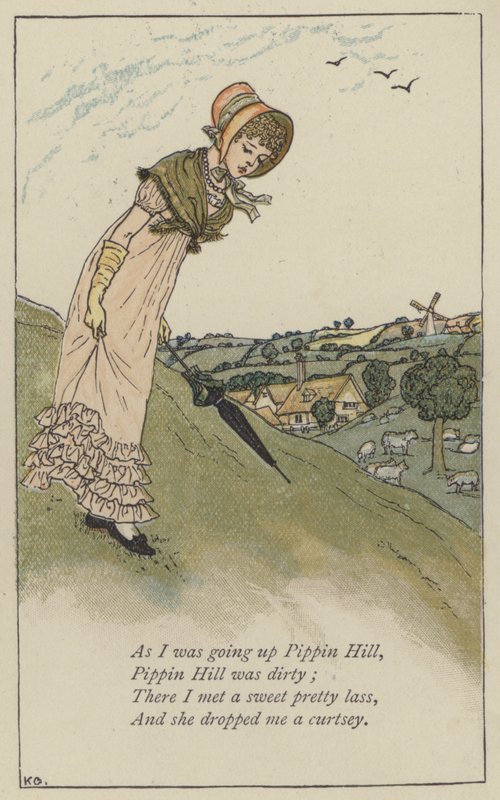 Jak szedłem na Pippin Hill (kolor lito) autorstwa Kate (after) Greenaway