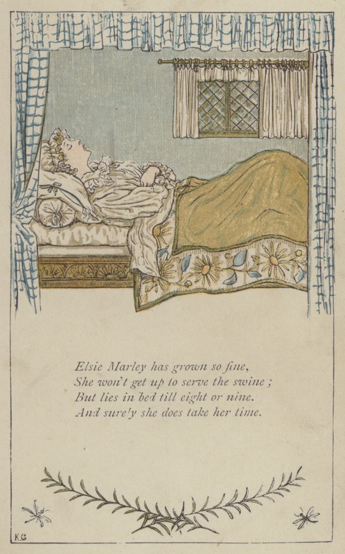 Elsie Marley wyrosła tak dobrze (kolor lito) autorstwa Kate (after) Greenaway