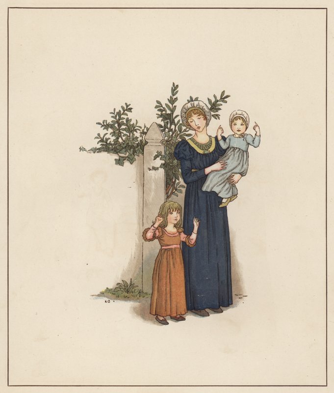 Ilustracja Kate Greenaway do filmu The Pied Piper of Hamelin autorstwa Roberta Browninga (kolor lito) autorstwa Kate (after) Greenaway
