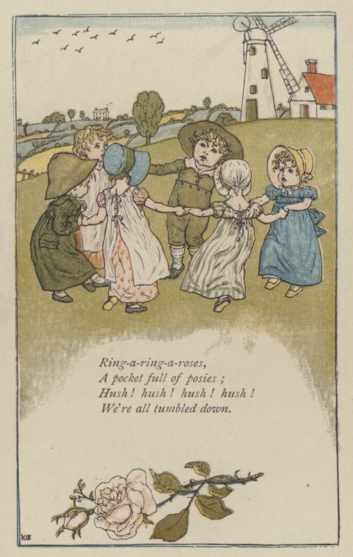 Ring-a-ring-a-roses (kolor lito) autorstwa Kate (after) Greenaway