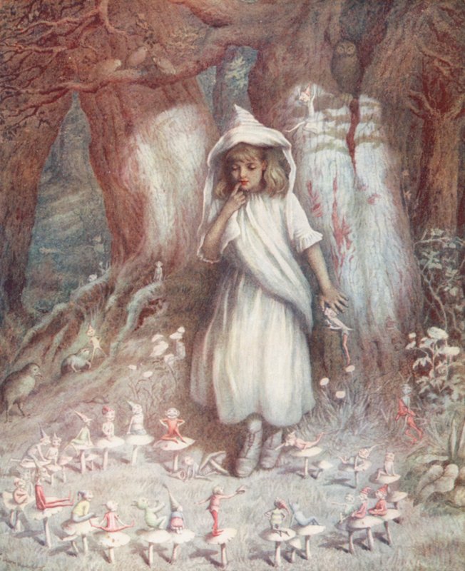 Pierścień Elfów (kolorowa litografia) autorstwa Kate (after) Greenaway