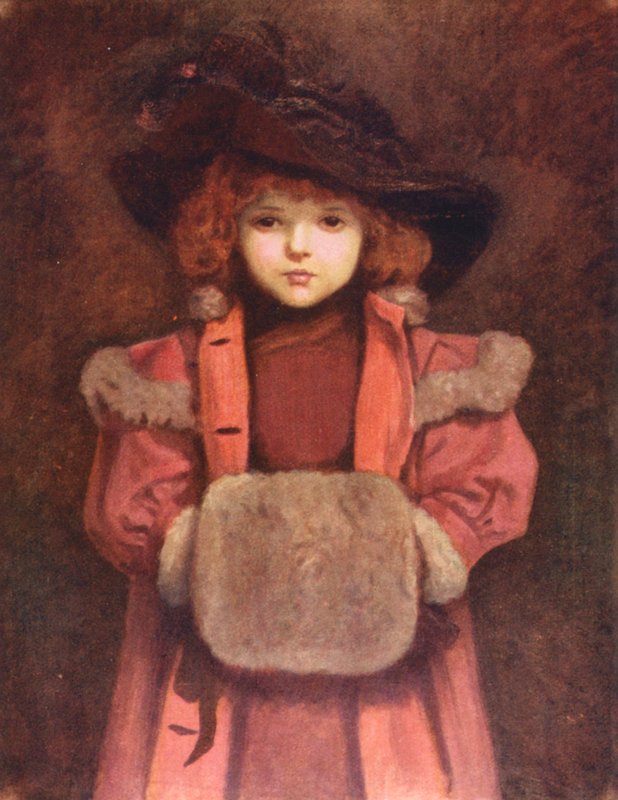 The Muff, niedokończony (kolorowa litografia) autorstwa Kate (after) Greenaway
