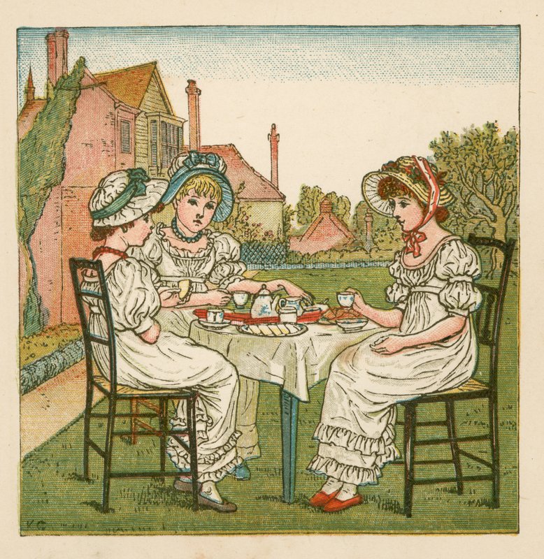 Herbata w ogrodzie autorstwa Kate Greenaway