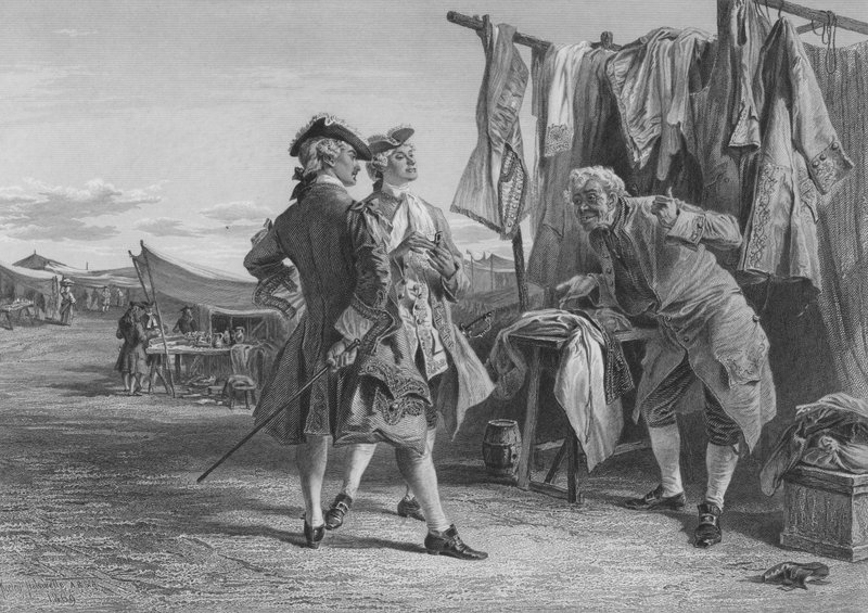 Sprzeczka między Pedlar i Cleveland na targach w Kirkwall autorstwa Keeley Halswelle
