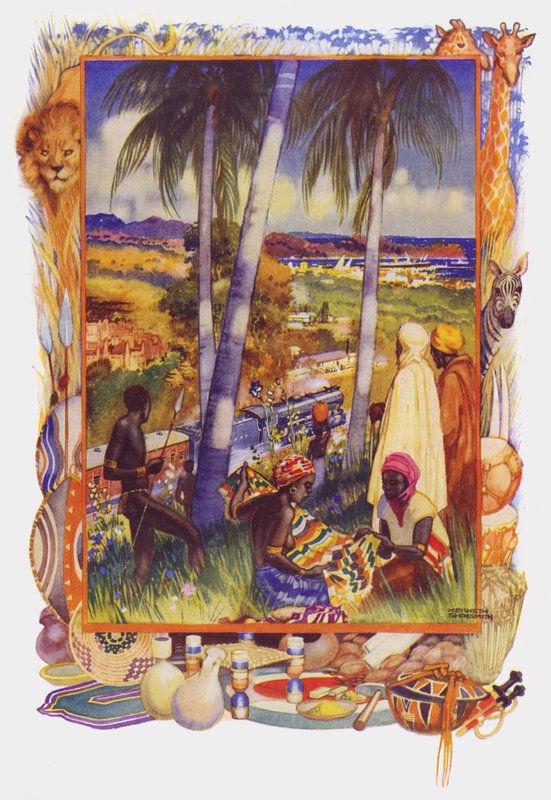 Afryka Wschodnia i Zachodnia (kolor lito) autorstwa Kenneth Shoesmith