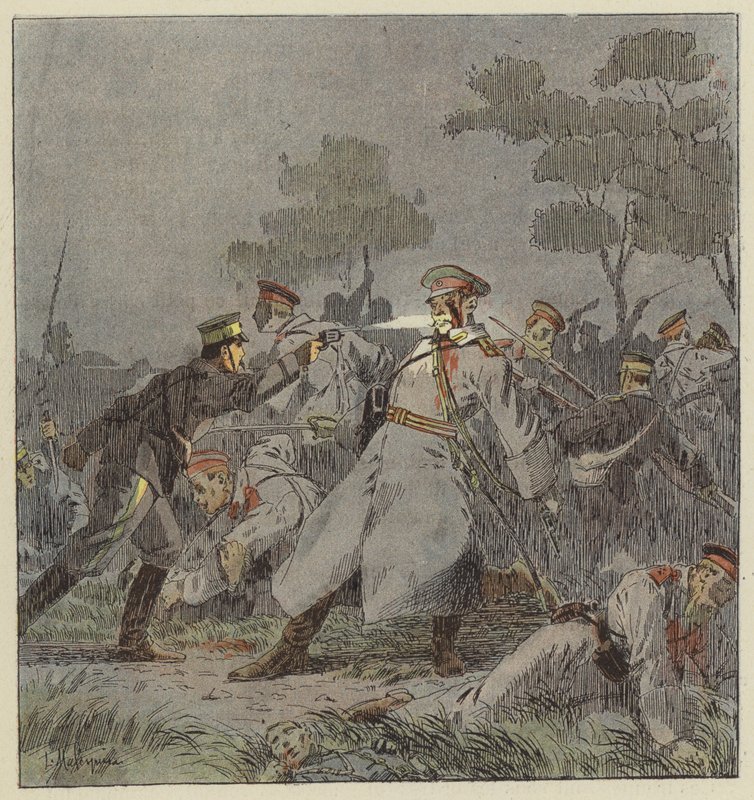 Combat de nuit w Mo-Tien-Ling autorstwa L. Malespine
