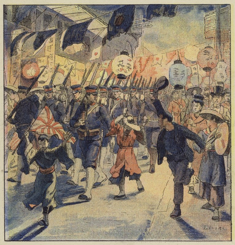 Wydarzenia patriotyczne w Japonii autorstwa L. Malespine