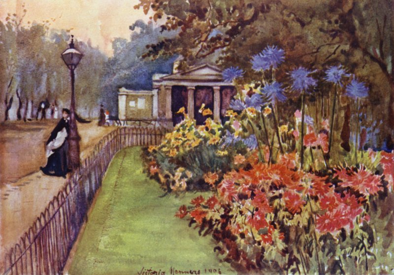 Autumn Beds, Hyde Park (colour litho)   1402249   pl       polish Successfully Translated  Original: Sunset Glow at Seta (Seta sekisho), from the series "Eight Views of Omi (Omi hakkei no uchi)" Translat: Sunset Glow at Seta (Seta sekisho), from the series autorstwa Lady Victoria Marjorie Harriet Manners